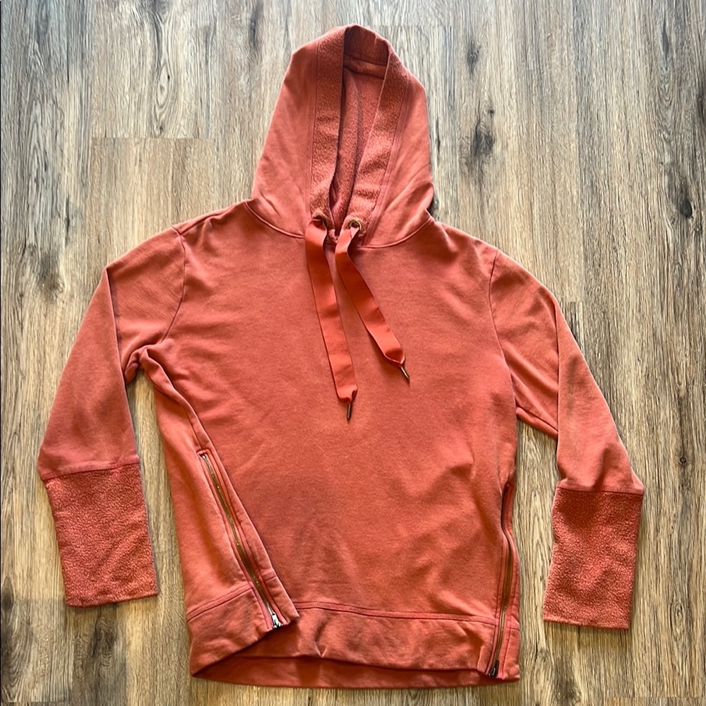 Rachel Hollis Falconer Rust Orange Hooded Sweatshirt
